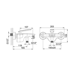 Bộ sen tắm nóng lạnh I Crolla Julia 5705CR