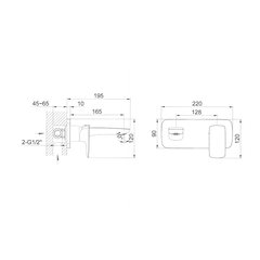 Vòi chậu âm tường/vòi xả bồn I Crolla Julia 5754CR