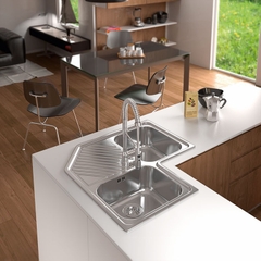 Chậu rửa góc 2 hố CM Ilaria 011840