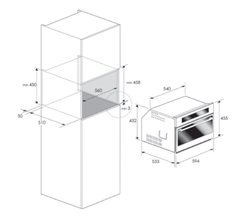 Lò nướng kết hợp vi sóng Rosieres RMG450B
