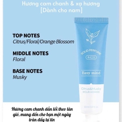 Nước hoa khô dạng sáp Easy Mind hương cam chanh và xạ hương [ Dành cho nam ] - 이지마인드 고체 향수