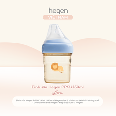 [FULLBOX] Bình sữa PPSU hoạ tiết Hegen