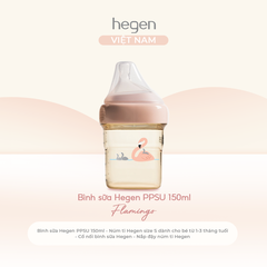 [FULLBOX] Bình sữa PPSU hoạ tiết Hegen