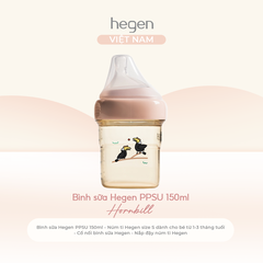 [FULLBOX] Bình sữa PPSU hoạ tiết Hegen