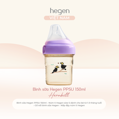 [FULLBOX] Bình sữa PPSU hoạ tiết Hegen