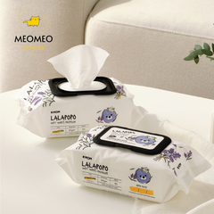 Khăn ướt thuần chay vân nổi cao cấp K mom Lalapopo
