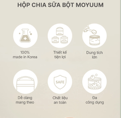 Hộp chia sữa bột Moyuum Premium Milk Powder Dispenser - 3 ngăn