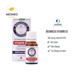 Vitamin D3 tinh khiết BioAmicus cho bé 10ml