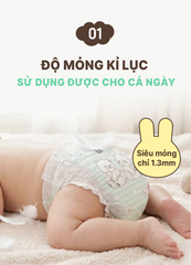 [Miếng lẻ] Bỉm Momo Rabbit – Bản Friends | Mềm mại, thấm hút tốt, nâng niu làn da bé