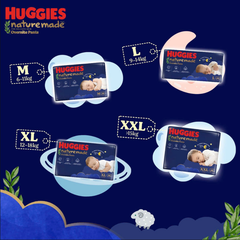 Tã bỉm quần Huggies Nature Made Overnight OVN đêm M L XL XXL