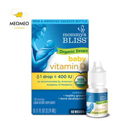 Vitamin D Organic Mommy's Bliss D3 hữu cơ 400IU Cho Bé Từ Sơ Sinh, 3.24ml