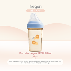 [FULLBOX] Bình sữa PPSU hoạ tiết Hegen