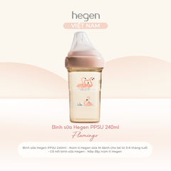 [FULLBOX] Bình sữa PPSU hoạ tiết Hegen