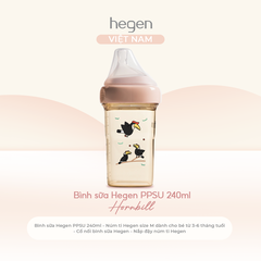 [FULLBOX] Bình sữa PPSU hoạ tiết Hegen