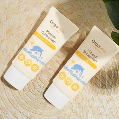 Kem chống nắng hữu cơ Orgabebe SPF 50PA+++ - Nội địa Hàn (50g) cho bé từ 6 tháng tuổi