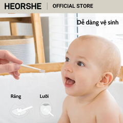 Bộ bàn chải vệ sinh răng miệng cho bé 0-18 tháng Heorshe