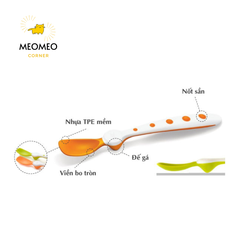 Thìa / Muỗng ăn dặm siêu mềm Nuk cho bé [Tách sét]