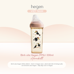 [FULLBOX] Bình sữa PPSU hoạ tiết Hegen