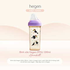 [FULLBOX] Bình sữa PPSU hoạ tiết Hegen