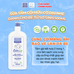 Sữa Tắm Gội Hữu Cơ Dịu Nhẹ Eau Thermale Jonzac Bébé Bio Gel lavant Cleansing Gel 500ml cho bé