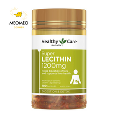 Mầm đậu nành Healthy Care Lecithin 1200mg của Úc 100 viên