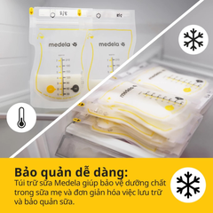 Túi trữ sữa Medela Easy Pour loại 210ml - Không rỏ rỉ - An toàn - Tiện lợi