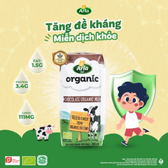 Sữa tươi Arla Organic dâu, chuối, socola, full cream, a2 200ml