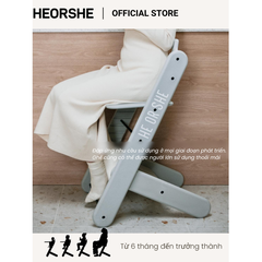 Ghế ăn dặm cao cấp Heorshe màu Trắng Xám