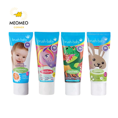Kem đánh răng Brush Baby có  Fluoride cho bé từ 6 tháng tuổi 50ml