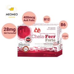Viên uống bổ sung sắt cho bà bầu và người lớn Chela-Ferr Forte hộp 30 viên