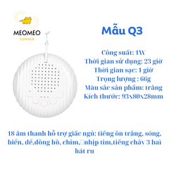 Máy Tạo Tiếng Ồn Trắng Có Tiếng Shù (White Noise: Giúp bé ngủ ngon, sâu giấc)