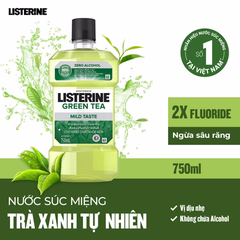 Nước Súc Miệng Diệt Khuẩn LISTERINE® GREEN TEA ZERO ALCOHOL