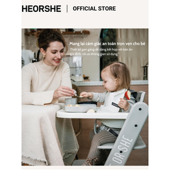 Ghế ăn dặm cao cấp Heorshe màu Trắng Xám