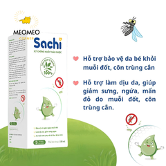 Xịt chống muỗi SACHI xịt muỗi thảo dược an toàn lành tính Chai 100ml