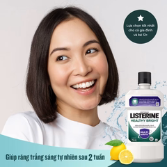 Nước Súc Miệng Diệt Khuẩn LISTERINE® HEALTHY BRIGHT 750ml