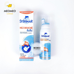Xịt muối biển cá heo vàng và cá heo cam cho bé Sterimar của Pháp 100ml