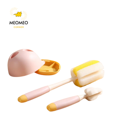 Cọ rửa bình sữa và núm ti mút xốp 2 chi tiết cho bé