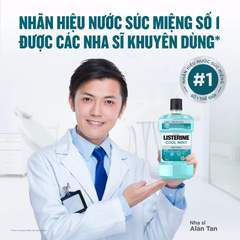 Nước Súc Miệng Diệt Khuẩn LISTERINE® COOL MINT ZERO ALCOHOL