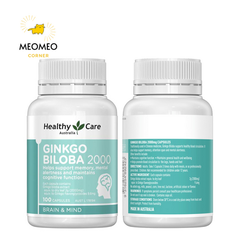Bổ não / Hoạt huyết dưỡng não Healthy Care Ginkgo Biloba của Úc
