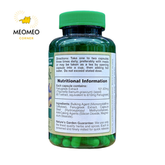 Viên lợi sữa cỏ cà ri Nature’s Garden Fenugreek 610mg của Anh Quốc 100 viên
