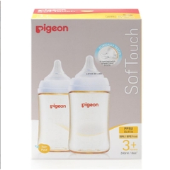 Bình sữa Pigeon thế hệ thứ 3 cổ rộng PP / PPSU 160ml/240ml/330ml