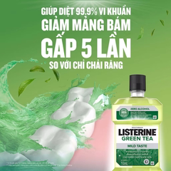 Nước Súc Miệng Diệt Khuẩn LISTERINE® GREEN TEA ZERO ALCOHOL
