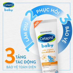 Kem Làm Dịu & Phòng Ngừa Hăm Tã Cetaphil Baby Diaper Cream Với Hoa Cúc Hữu Cơ