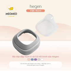 Bộ nắp đậy núm ti và Cổ nối bình sữa Hegen