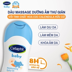 Dầu mát xa Cetaphil cho bé Centaphil Massage Oil Baby Face & Body 200ml