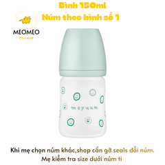 Bình sữa Moyuum thuỷ tinh tráng Silicone