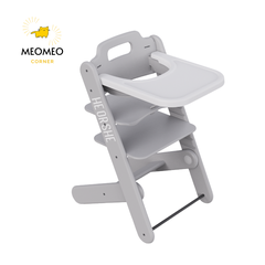 Ghế ăn dặm cao cấp Heorshe màu Trắng Xám
