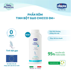 Phấn rôm tinh bột gạo Chicco 0M+ 150g