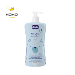 Sữa tắm gội chiết xuất Lô hội & Cúc la mã Chicco Natural Sensation 0M+