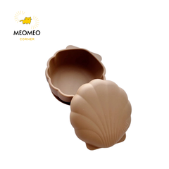 Chén bát ăn dặm Silicone hình Sò có nắp đậy TGM